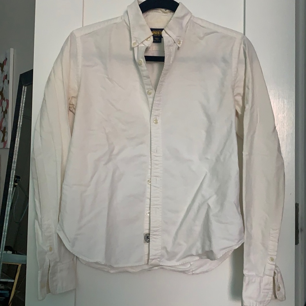 Ralph Lauren Rugby white button up shirt in size 6